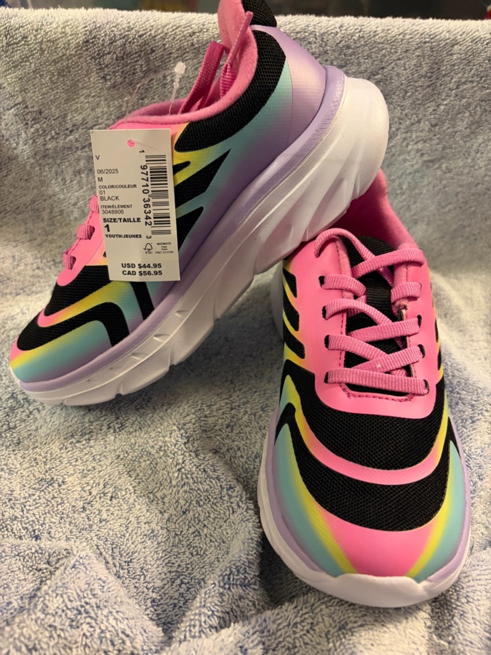 Children’s Place Rainbow Gradient Athletic Sneakers - Pink/Black